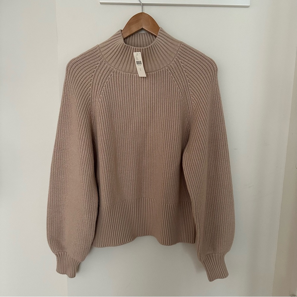 Varley Soft Ribbed Mock Neck Sweater - Blush
